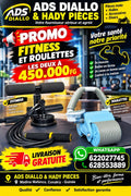 2 APPAREILS ABDOMINAL ROULETTE & fitness pieds sol